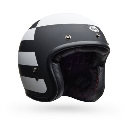 Casque Jet Cafe Racer BELL Custom 500 Parlor Noir Blanc Mat