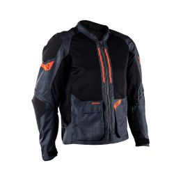 LEATT ADV FlowTour 4.5 Short Sommer Jacke Iron Grau Schwarz atmungsaktiv
