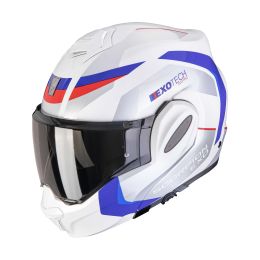 Casque modulable réversible Scorpion EXO-TECH EVO PRO Acuti blanc bleu