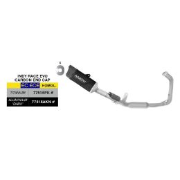 Vollständiger ARROW genehmigter Auspuff Indy Race EVO schwarz Aluminium für Yamaha Tracer