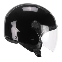 Demi Jet Helm SKA-P 1LHA LUKE Mono Glänzendes Schwarz