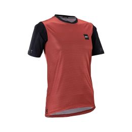 Maglia tecnica donna MTB LEATT Trail 3.0 rosso polvere traspirante