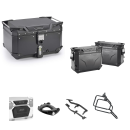 GIVI EVO SMART aluminum black top case luggage 58/37L for BMW R GS