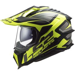 Casco Enduro Dual Road LS2 MX701 EXPLORER Alter Nero Opaco Giallo Hi-Viz