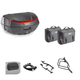 GIVI V49 AIR Kit de Top Case X-LINE Noir Orange 49/33L pour BMW R GS