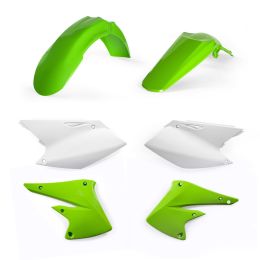 Kit carene 6 pezzi ACERBIS modello 2004 verde/bianco per KAWASAKI KX 250 F
