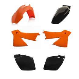 Kit de carénage ACERBIS 6 pièces modèle 2002 orange/noir pour KTM
