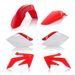 Kit carene 6 pezzi ACERBIS rosso/bianco per HONDA CRF 250 R