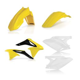 Kit de carénage ACERBIS 6 pièces modèle 2018 jaune/blanc pour SUZUKI RM-Z 250