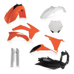 Kit carene 10 pezzi ACERBIS modello 2011 arancio/bianco/nero per KTM SX