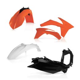 Kit carene 5 pezzi ACERBIS modello 2011 arancio/bianco/nero per KTM