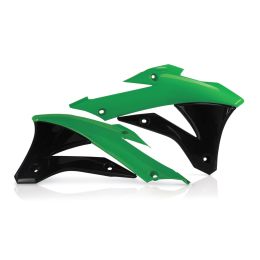Coppia fianchetti radiatore ACERBIS verdi/neri per KAWASAKI