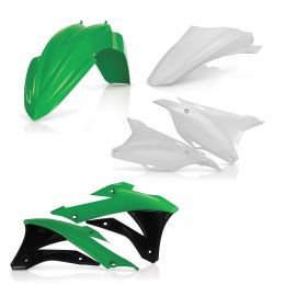 Kit carene 6 pezzi ACERBIS modello 2014 verde/bianco per KAWASAKI