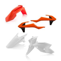 Kit carene 6 pezzi ACERBIS modello 2016 arancio/bianco per KTM