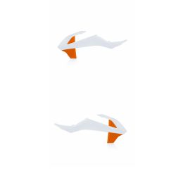 Coppia fianchetti radiatore ACERBIS bianchi/arancio