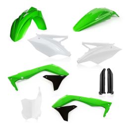 Kit carene 9 pezzi ACERBIS verde/bianco per KAWASAKI KXF 450 - USA
