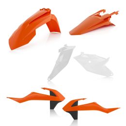 ACERBIS Fairing Kit 6 Pieces Orange/White