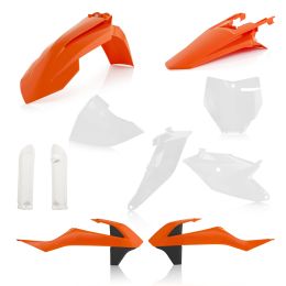 ACERBIS Verkleidungskit 10 Teile Orange/Weiß