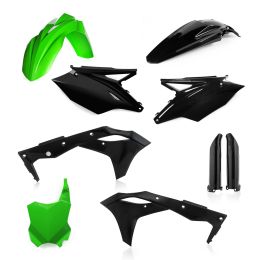 ACERBIS 9-teiliges Verkleidungskit Schwarz/Grün für KAWASAKI