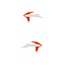 Coppia fianchetti radiatore ACERBIS bianchi/arancio per KTM