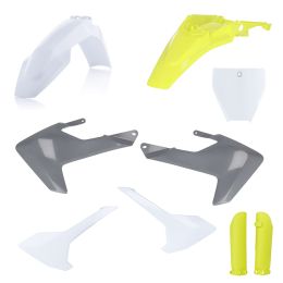 ACERBIS Verkleidungskit 9 Teile 2023 Modell Gelb/Weiß/Grau für HUSQVARNA TC 65