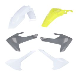 ACERBIS Verkleidungssatz 6 Teile 2023 Modell Gelb/Weiß/Grau für HUSQVARNA TC 65
