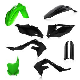 ACERBIS 9-teiliges Verkleidungskit Schwarz/Grün für KAWASAKI
