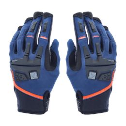Guanti Motocross Enduro ACERBIS CE X-ENDURO Omologati Blu Arancio