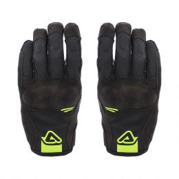 Cafe Racer Motorcycle Gloves ACERBIS CE SCRAMBLER Approved Black Yellow