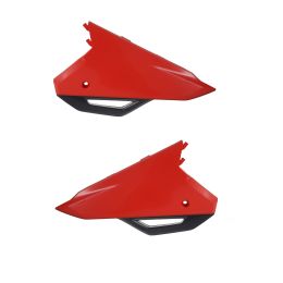 ACERBIS rote/schwarze Seitenzahlenschilder oben/unten für HONDA