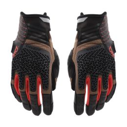 Guanti Motocross Enduro ACERBIS CE CROSSOVER Omologati Marrone Arancio Nero