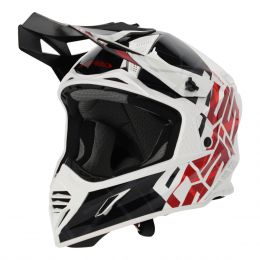 Motocross Helmet ACERBIS X-Track 22.06 Black White Gloss