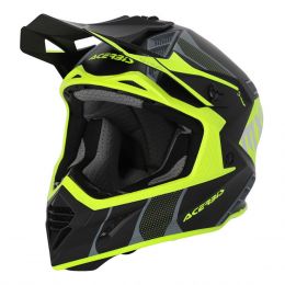 Motocross-Helm ACERBIS X-Track 22.06 Schwarzes Fluo Gelb