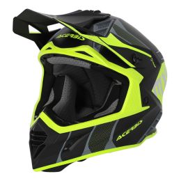 Motocross-Helm ACERBIS X-Track 22.06 Schwarzer, fluogelber Glanz