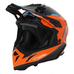 Motocross Helmet ACERBIS Steel Carbon 22.06 Orange Black