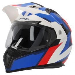 Dual Road Helmet ACERBIS Flip FS-606 22.06 White Blue Red