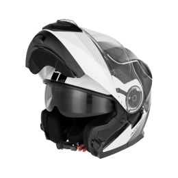 Modular Helm ACERBIS Serel 22.06 Glänzendes Schwarzweiß