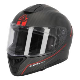 Casco Integrale ACERBIS Tarmak 22.06 Carbon Nero Rosso Opaco