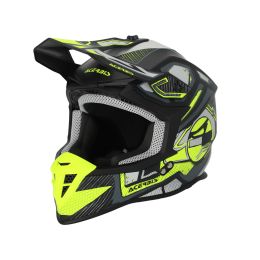 Casco Motocross ACERBIS Linear 22.06 Graphic Nero Giallo Fluo Opaco