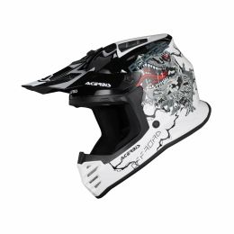 Casque Enfant Cross ACERBIS Profile Junior Blanc Noir Brillant