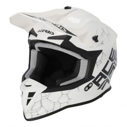 Motocross-Helm ACERBIS Linear 22.06 Weiß glänzend