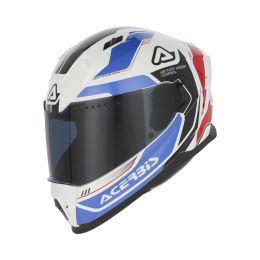 Casco Integrale ACERBIS X-Way Graphic Bianco Blu Rosso Lucido