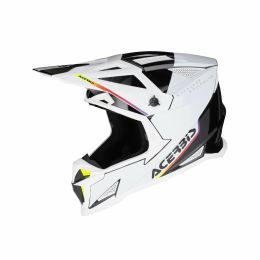 Casco Motocross ACERBIS T711 Bianco Nero Lucido
