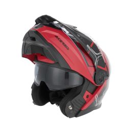 Casco Modulare ACERBIS P/J Rider Graphic Rosso Nero Lucido