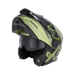 Casco Modulare ACERBIS P/J Rider Graphic Verde Nero Opaco
