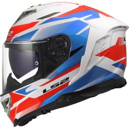 Casque intégral LS2 FF818 STORM III KOMAI blanc bleu rouge