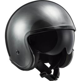 Casco Jet LS2 OF599 SPITFIRE II Jeans Argento Lucido