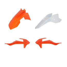 ACERBIS Verkleidungskit 4 Teile Orange/Weiß