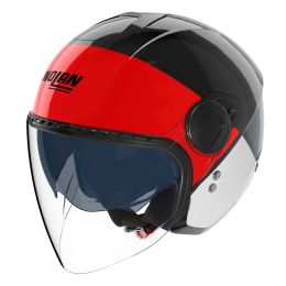 Casco jet urbano NOLAN N20-2 Visor Blocco 353 nero rosso