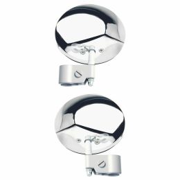 Universal Chrome FAR 8114/8114 Shield Edge Mirror Pair
